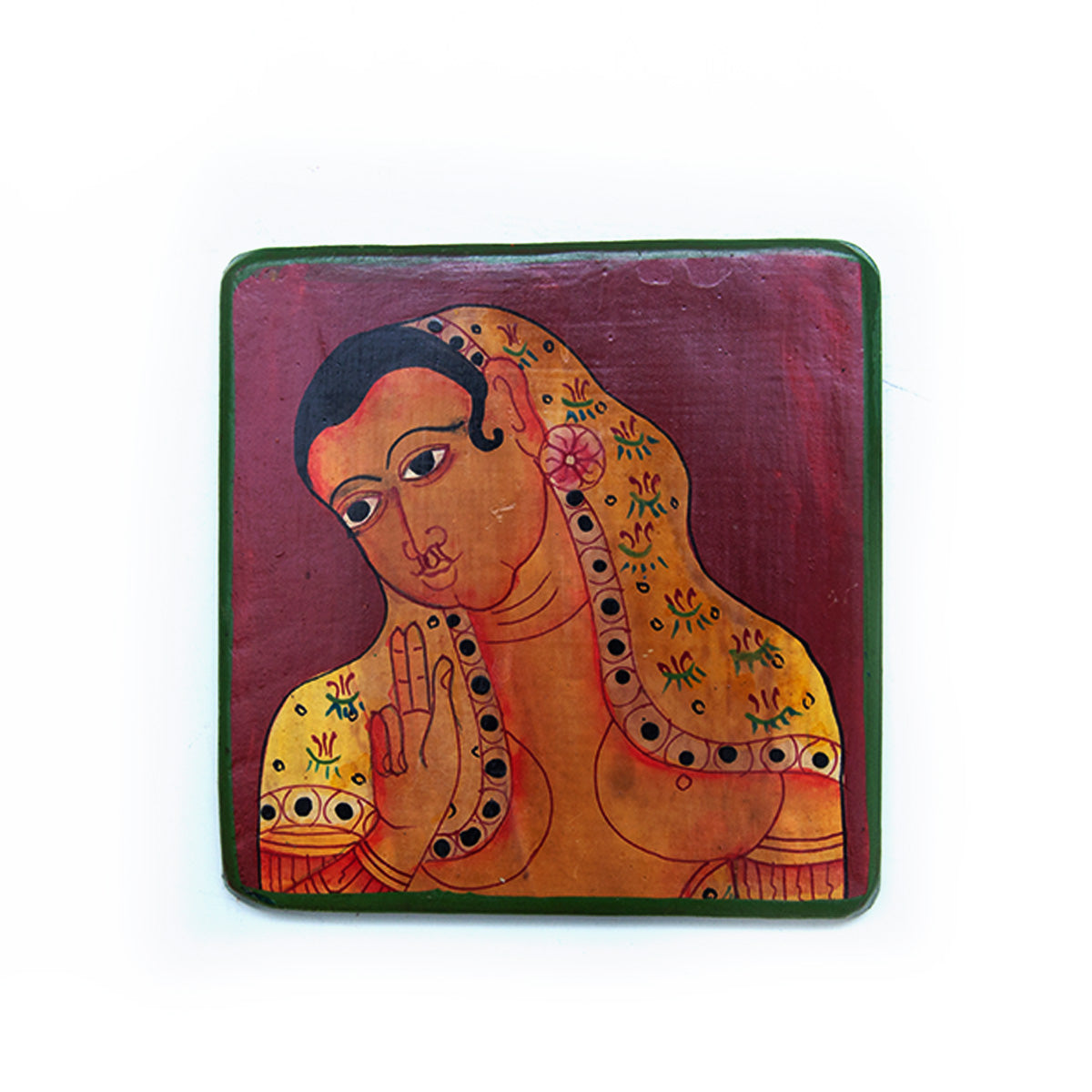 Women Traditional Wooden Coaster