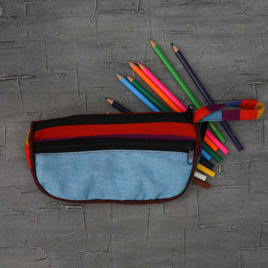 Multicolored Handloom Pencil Case
