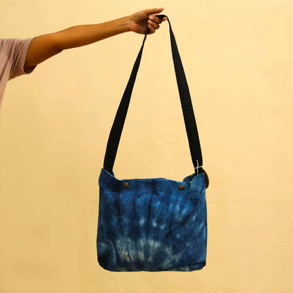 Blue Tie Dye Satchel