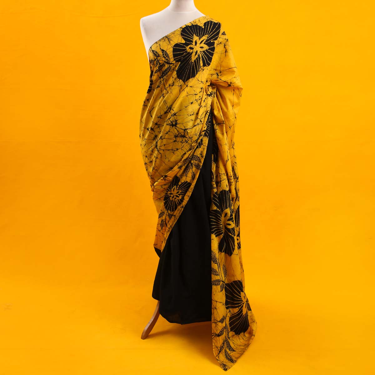Lemon Batik Saree