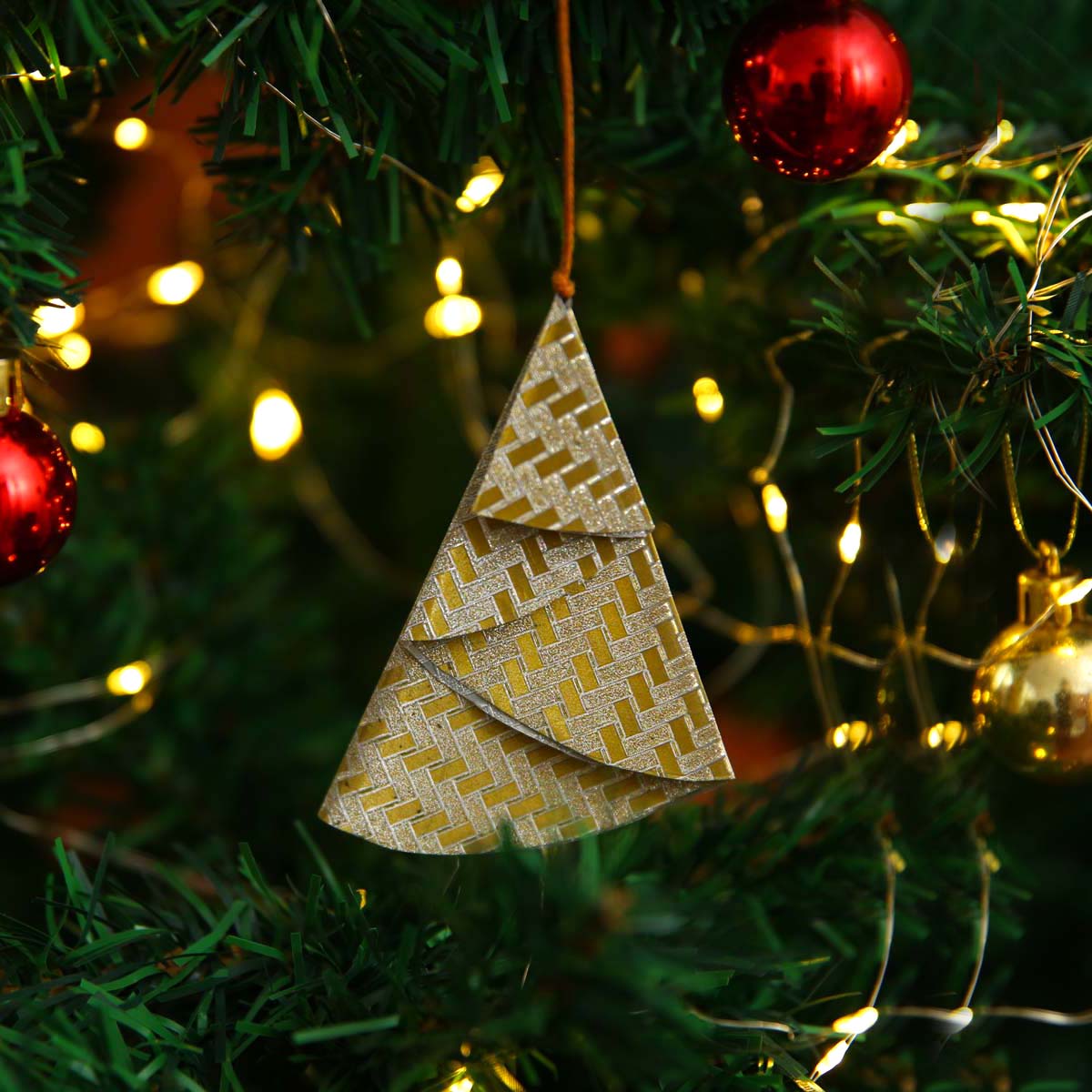 Gold Paper Tree Ornament