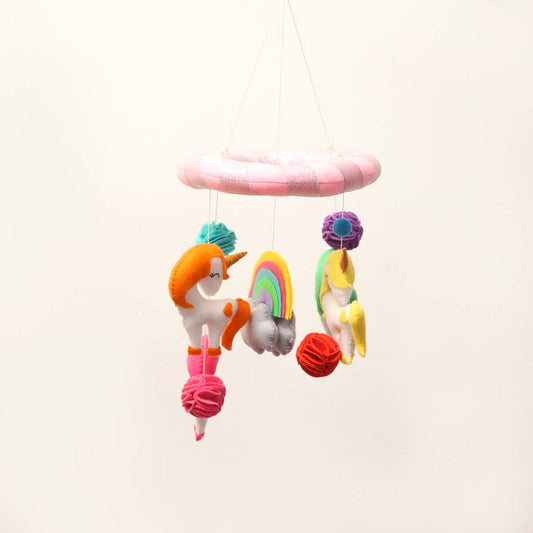 Unicorns & Rainbows Felt Cot Mobile
