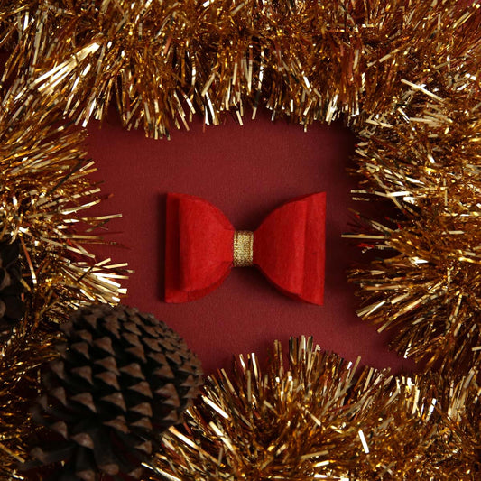 Christmas Bow Clip Pair