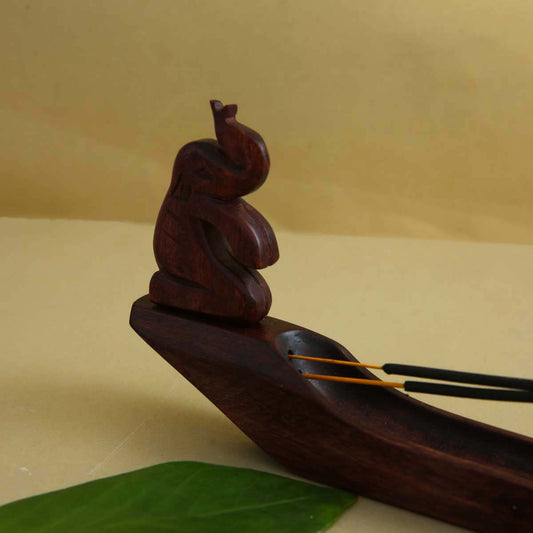 Elephant Wooden Incense Stick Holder