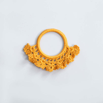 Mustard Crochet Napkin Ring Set