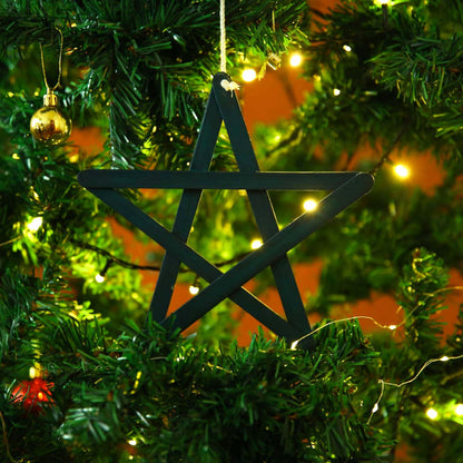Blue Bamboo Star Oranament