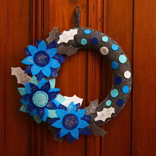Blue Christmas Wreath