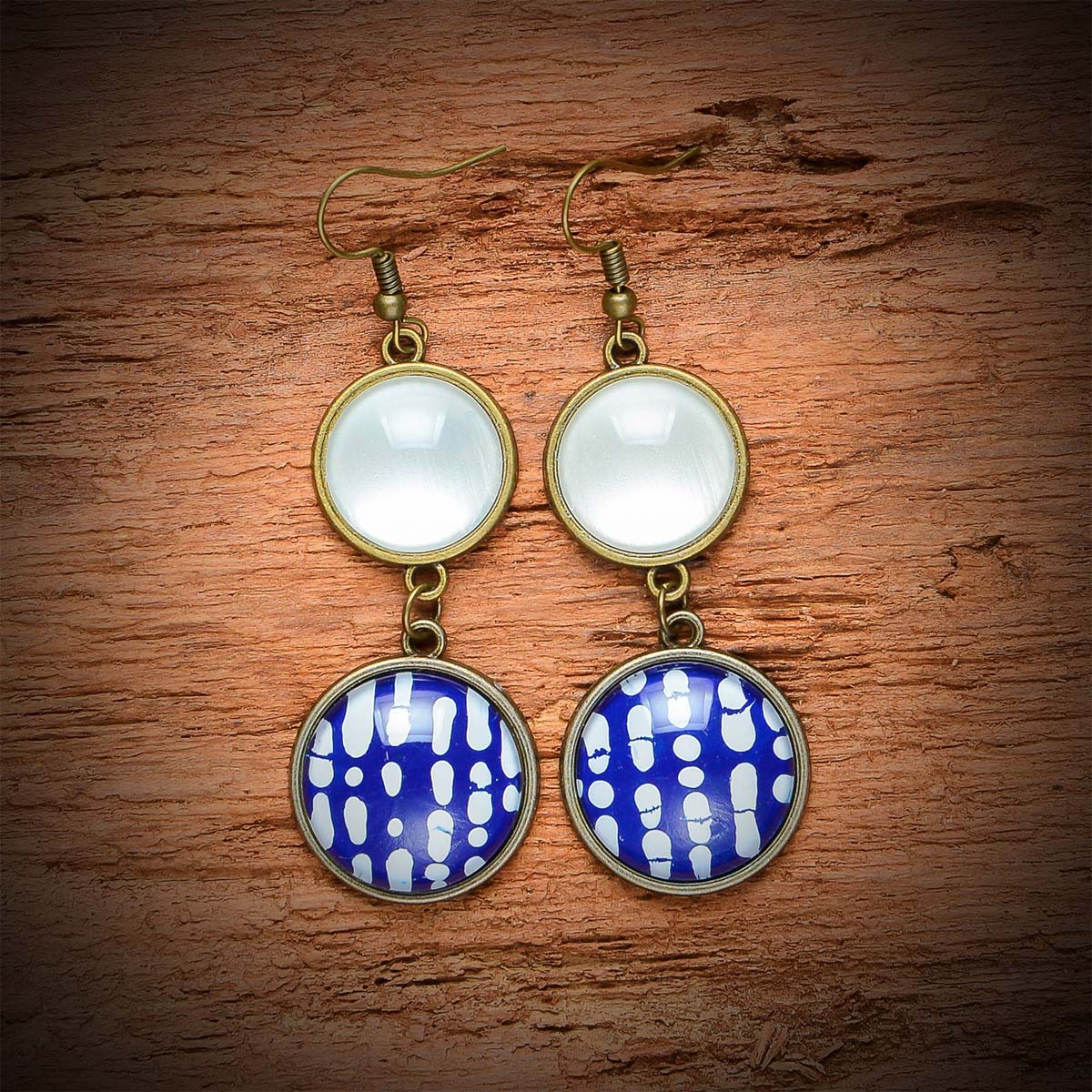 Blue Batik Earrings
