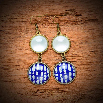 Blue Batik Earrings