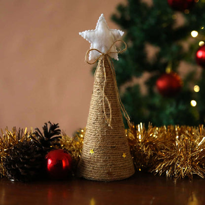 Mini Burlap Christmas Tree