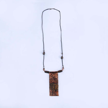 Brass Rectangular Necklace