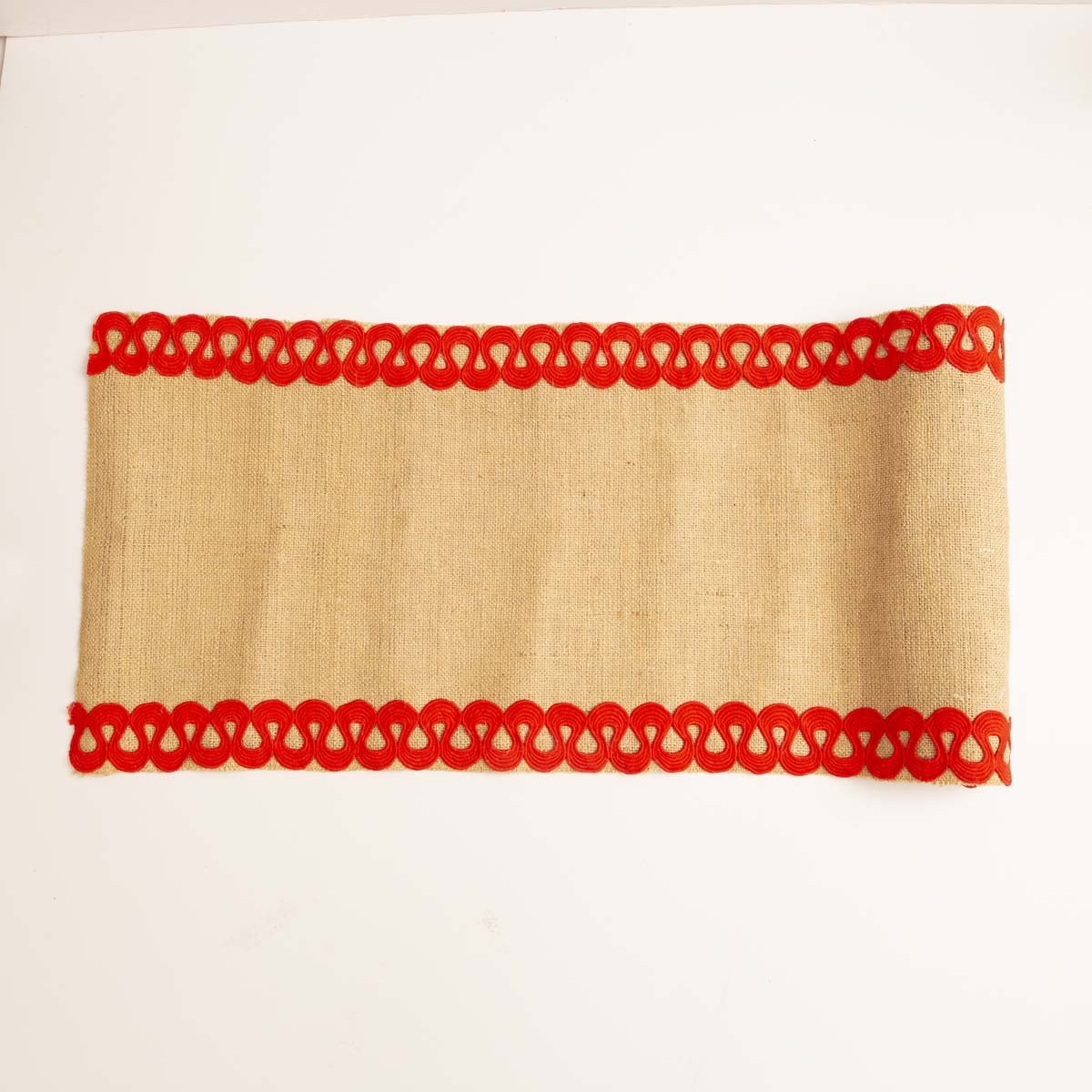 Carmine Burlap Table Runner