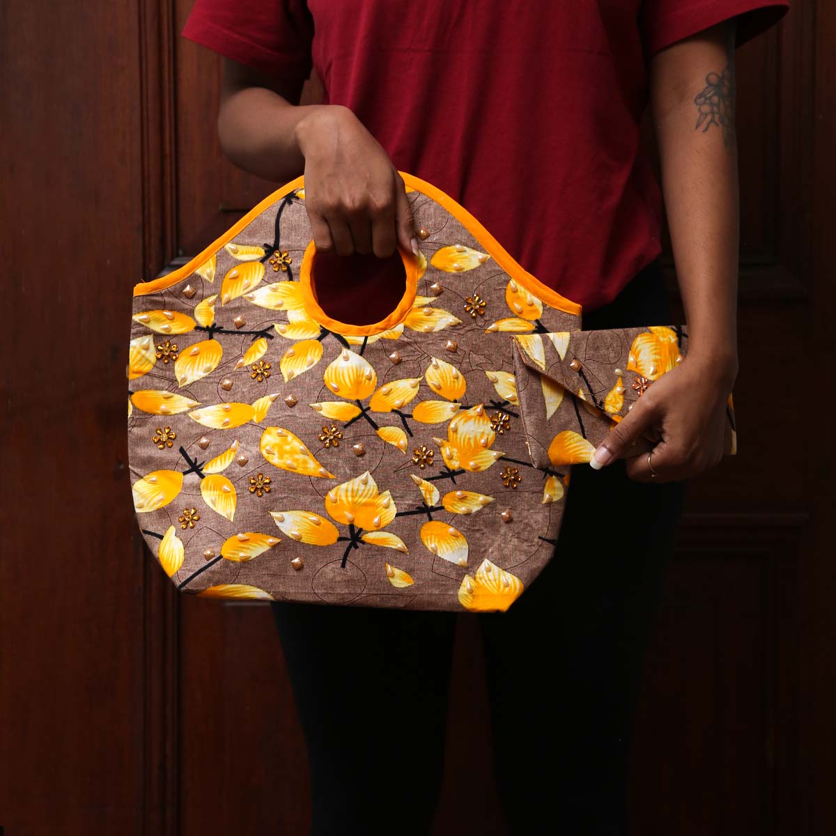 Falling Leaves Bag & Wallet Set