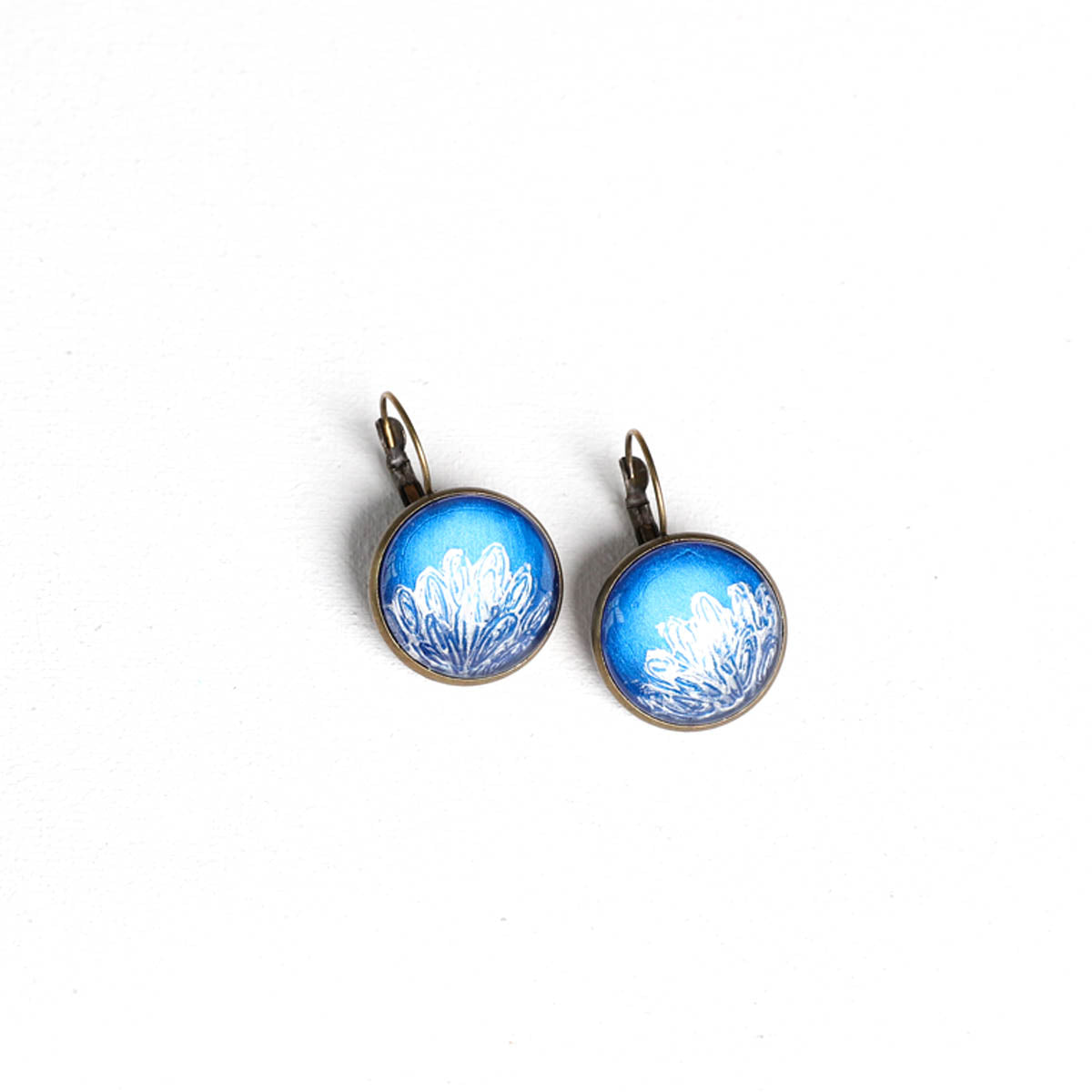 Blue Lotus Earrings