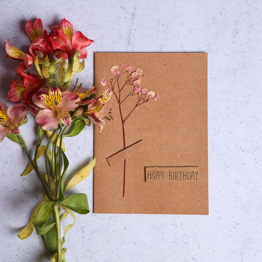 Natural Sprig Birthday Card