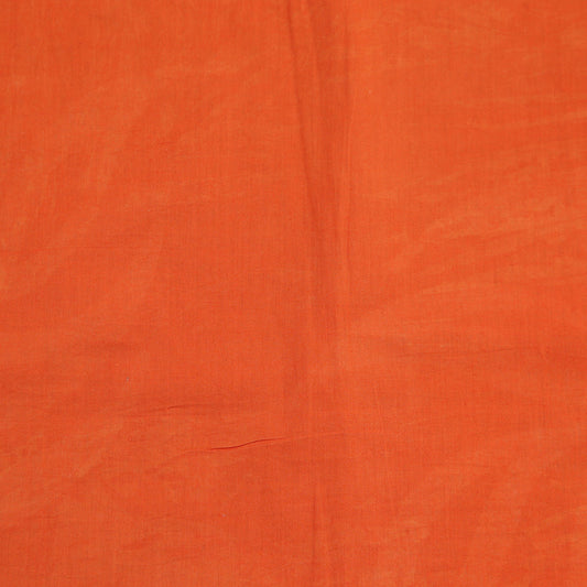 Orange Hibiscus Batik Saree