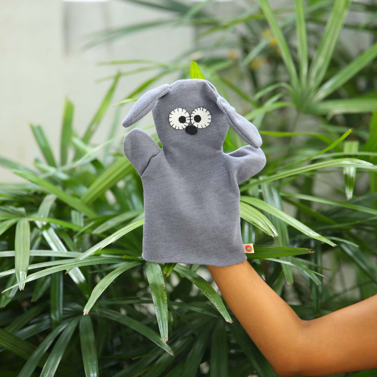 Grey Dog Felt Hand Puppet