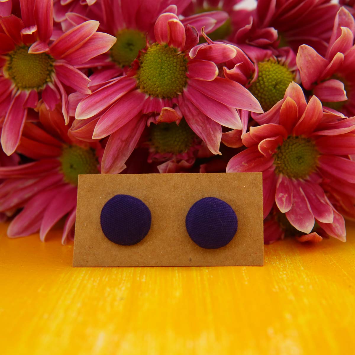 Indigo Handloom Stud Earrings