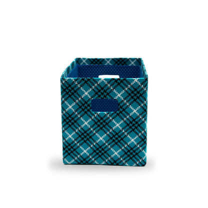 Blue Plaid Storage Box