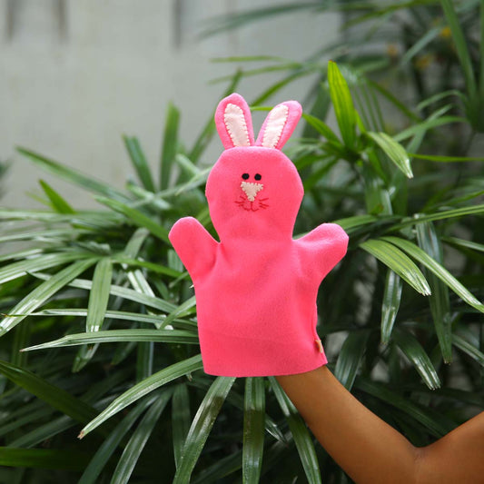 Pink Rabbit Felt Hand Puppet