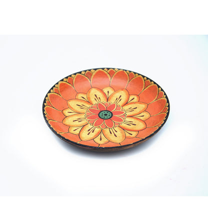 Lotus Flower Wooden Plate