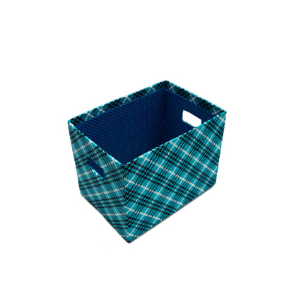 Blue Plaid Storage Box