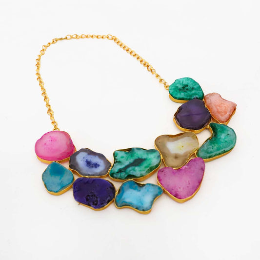 Elegant Agate Statement Necklace