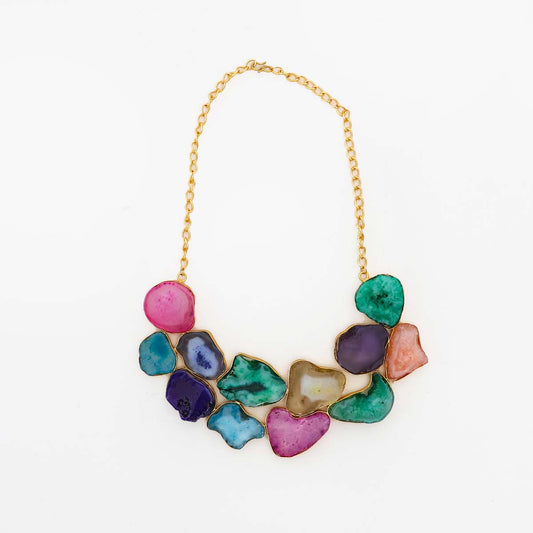 Elegant Agate Statement Necklace