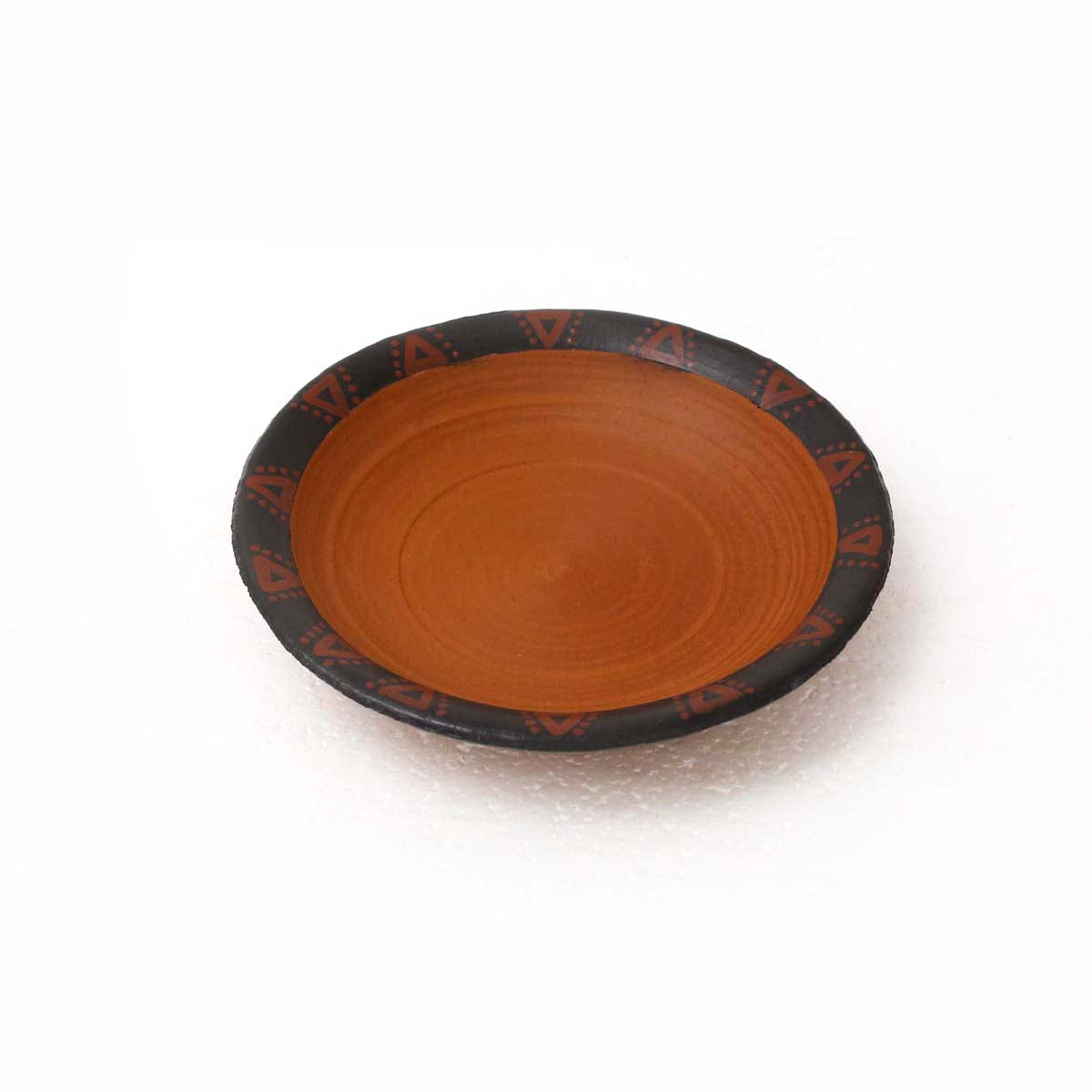 Painted Clay Dinner Plate