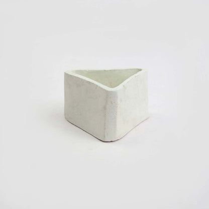 White Triangle Planter