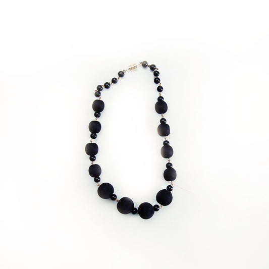 Black Beaded Necklace
