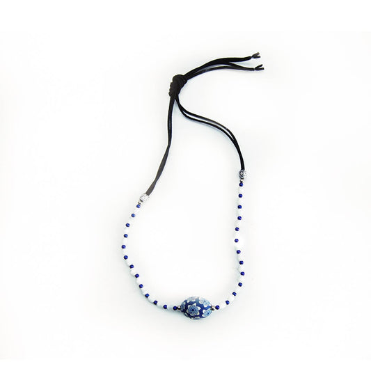 Blue Hues Beaded Neckalce