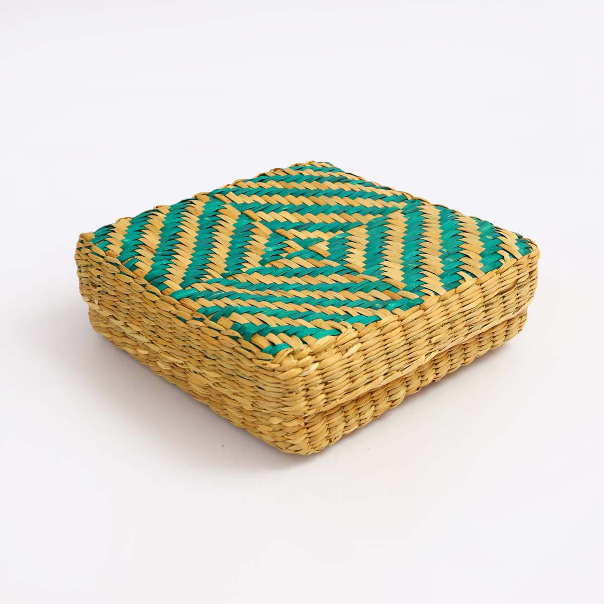 Turq Square Reed Storage Box