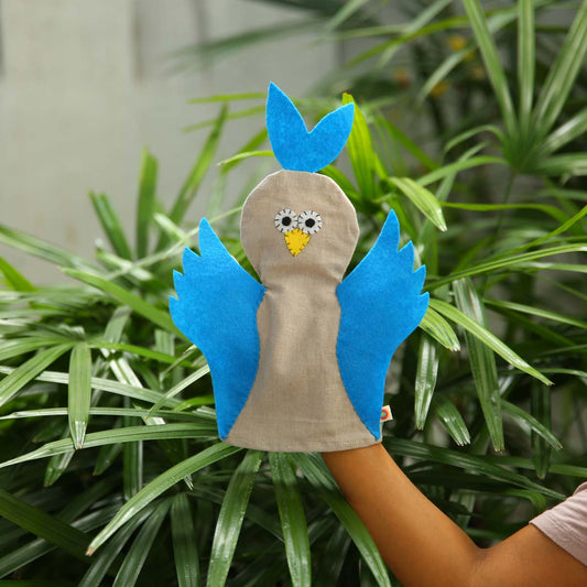 Blue Bird Felt Hand Puppet