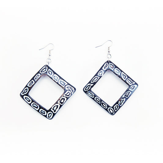 Autumn Coconut Shell Earrings