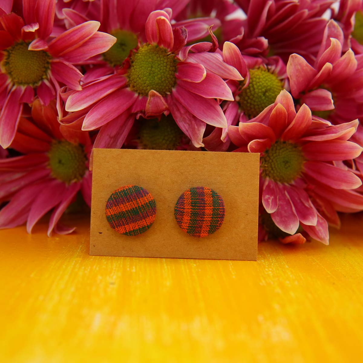Autumn Handloom Stud Earrings