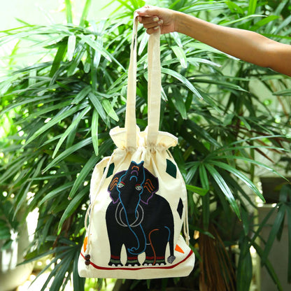 Black Ellie Cord Tote