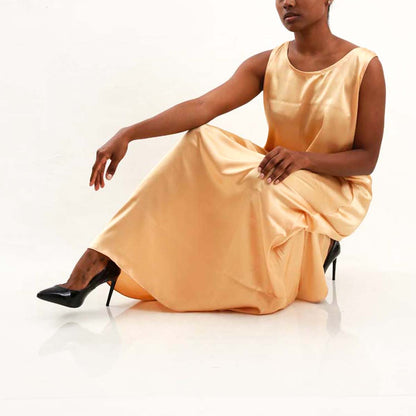 Golden Silk Dress