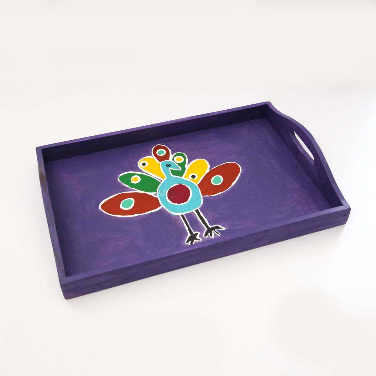 Peacock Wooden Tray