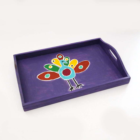 Peacock Wooden Tray