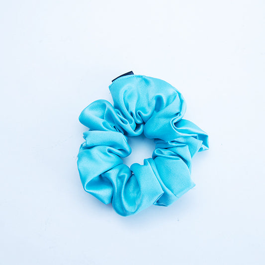 Sky Blue Satin Scrunchie
