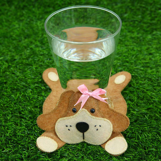 Pink Bow Pooch Coaster