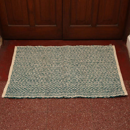 Teal Diamond Door Mat