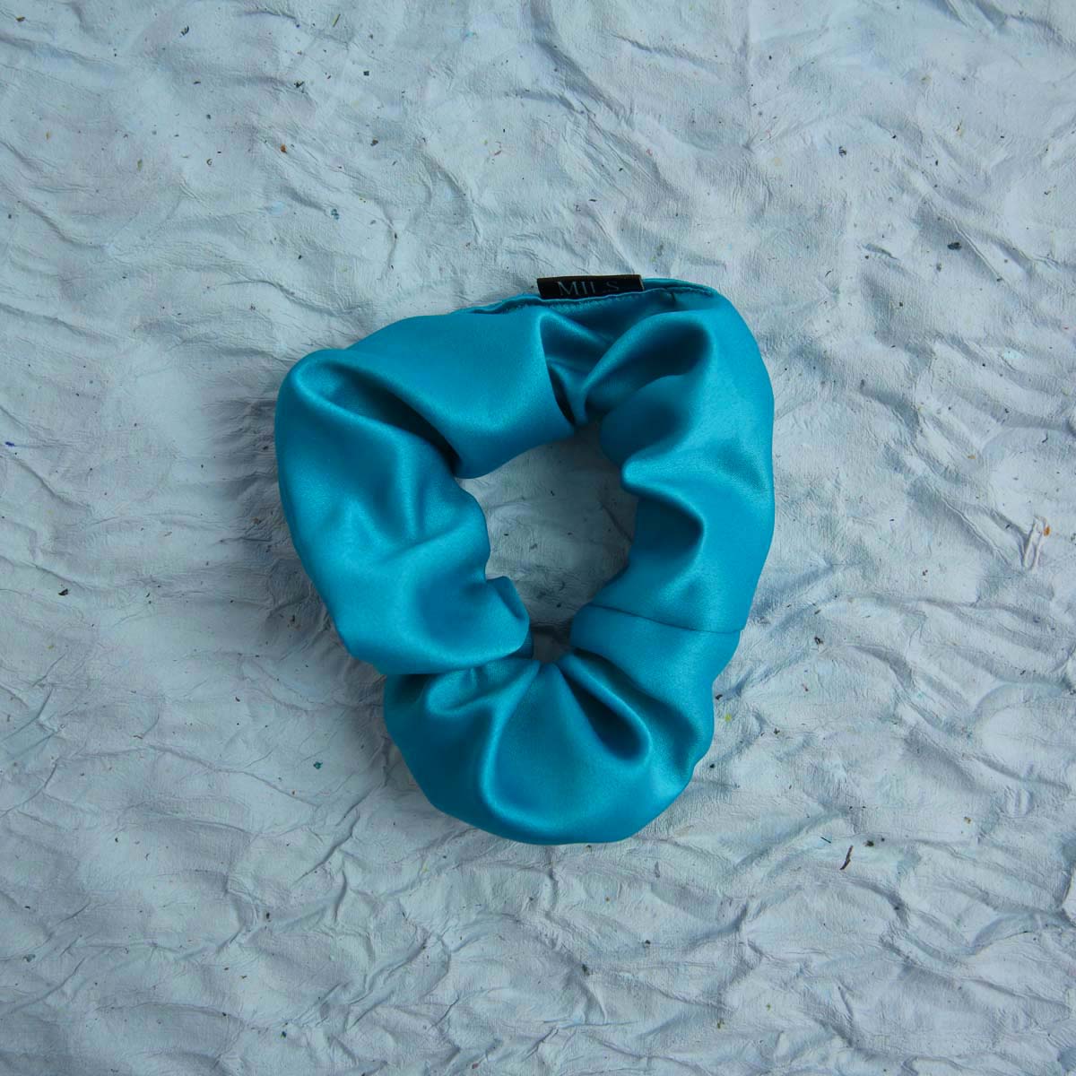 Sea Foam Satin Scrunchie