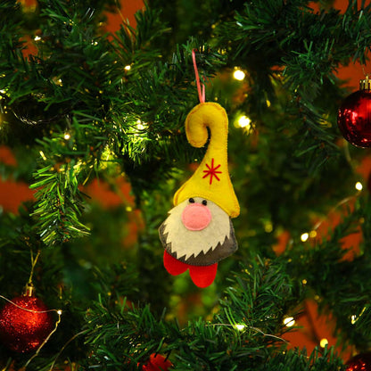 Yellow Gnome Ornament