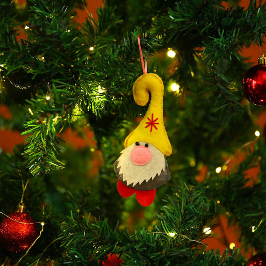 Yellow Gnome Ornament