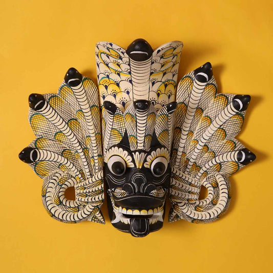 White and Yellow Naga Raksha Mask