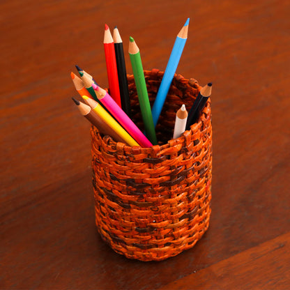 Orange Peel Pencil Holder