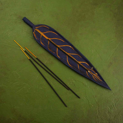 Blue Leaf Incense Stick Holder