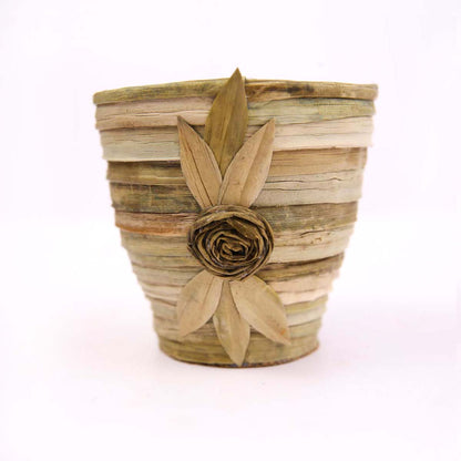Lined Water Reed Flower Pot